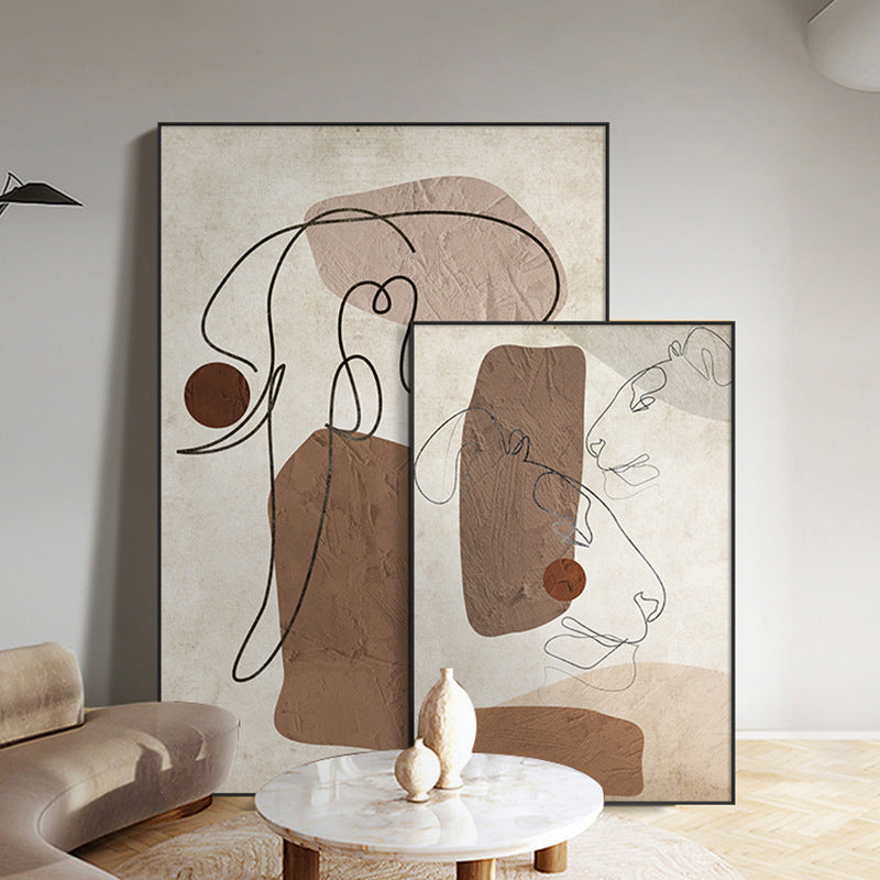 Modern Minimalist Living Room Sofa Background Wall Hanging Painting