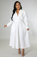 Casual Long Sleeve Plus Size Women's Shirt