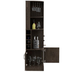 Seattle Bar Cabinet, Eight Bottle Cubbies, Two Large Open Shelves