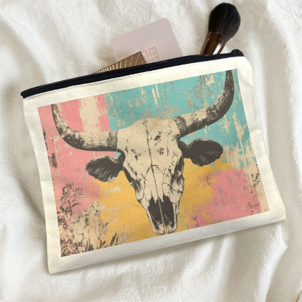 Baha Ranch Pop Western Skull Cosmetic Bag Pack of 5 Made in America Baha Ranch Western Wear