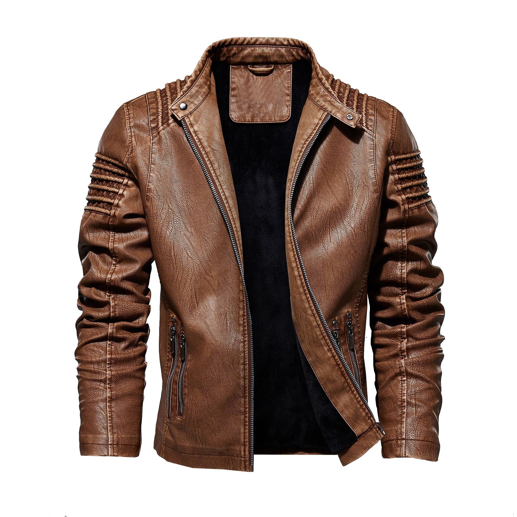European and American fashion plus size leather
