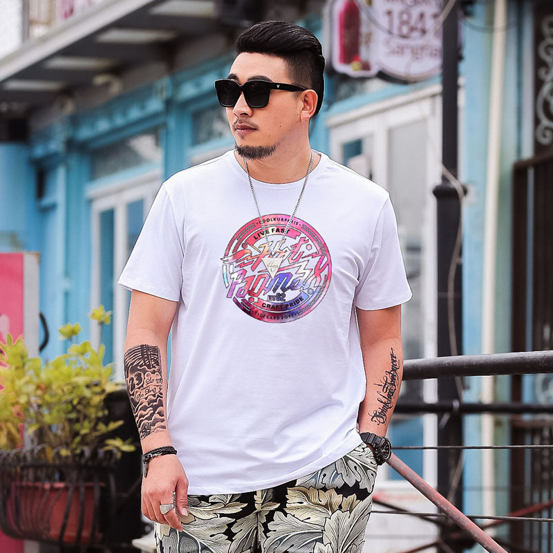 Tide Brand Color Print Plus Size T-shirt