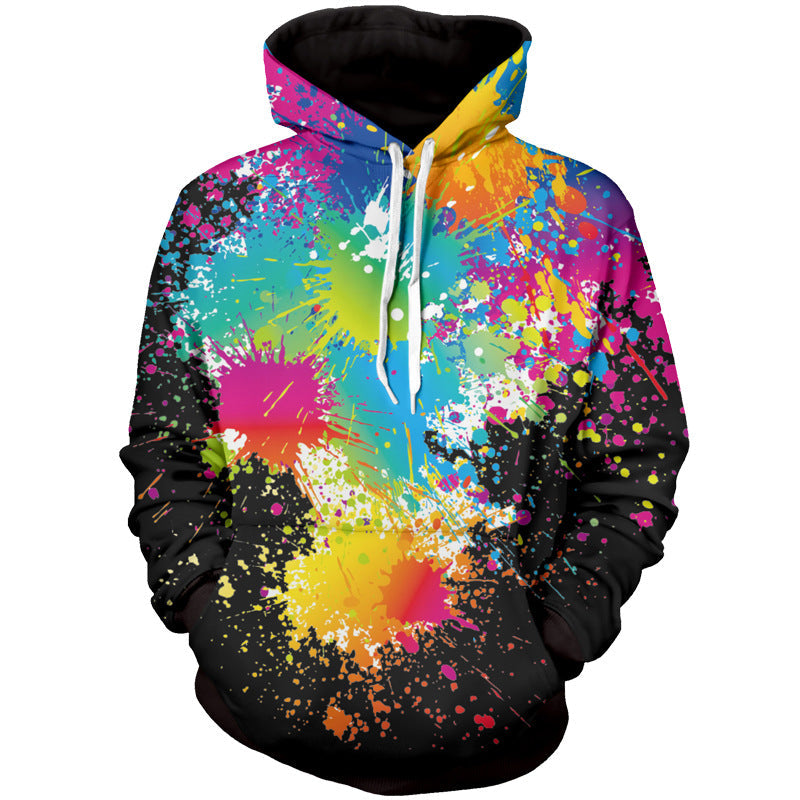 3D Plus Size Men's Fall Winter Hooded Sweater