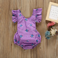 Multicolor Printed Floral One Piece Halter Romper