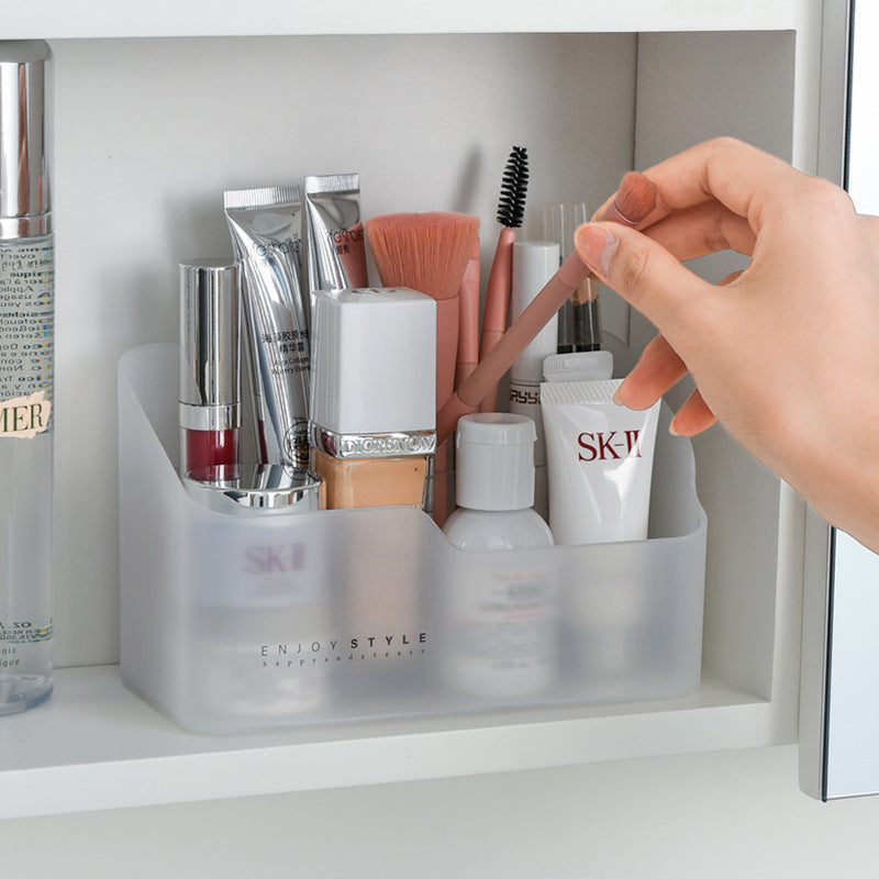 Household Compartment Storage Box Table Mirror Rack