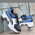 Single And Double Roller Skates For Boys And Girls Burst Walking With Wheels Student Deformed Shoes