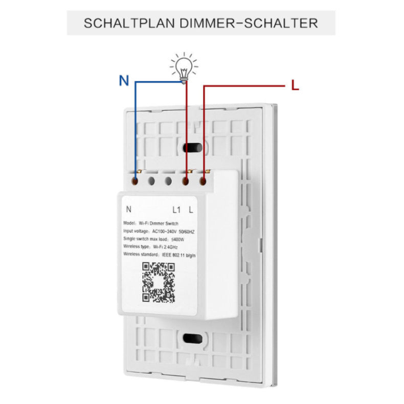 Manufacturers Supply Smart Dimmer Switch 120 Type Wifi Touch Switch Alexa Stepless Dimming Remote Control