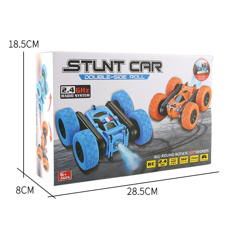 Spray Double Sided Remote Control Stunts Vehicle Rotation, Double Side Driving, Drifting, Rollover, Light Music, Children'S Remote Control Car