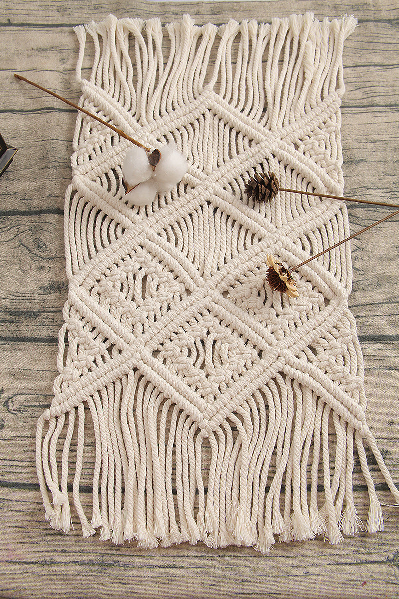 Nordic Woven Table Runner Hand-woven Table Blanket Wedding Banquet Decoration Tablecloth Eco-friendly Cotton Rope