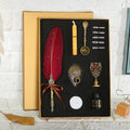 European Retro Creative Feather Dip Pen Gift Box Set