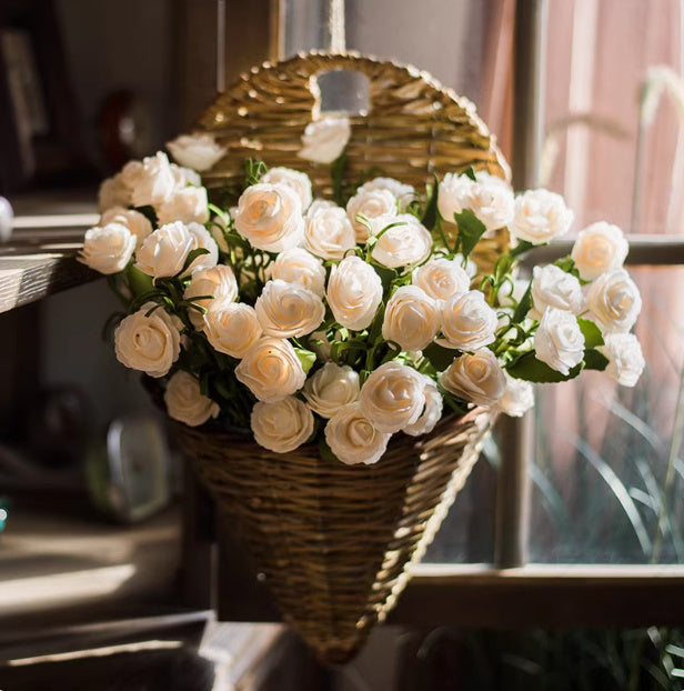 Small White Camellia Handmade Freehand Artificial Plant
