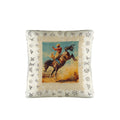 Baha Ranch Vintage Rodeo Stamp Throw Pillow Made in America Baha Ranch Western Wear