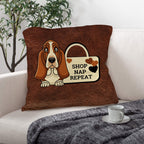Baha Ranch Basset Hound Shop Nap Repeat Pillow Case Made in America Baha Ranch Western Wear