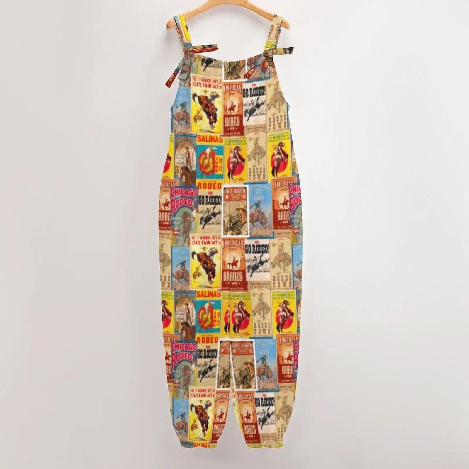 Baha Ranch Vintage Rodeo Poster Overalls Jumpsuit Baha Ranch Western Wear