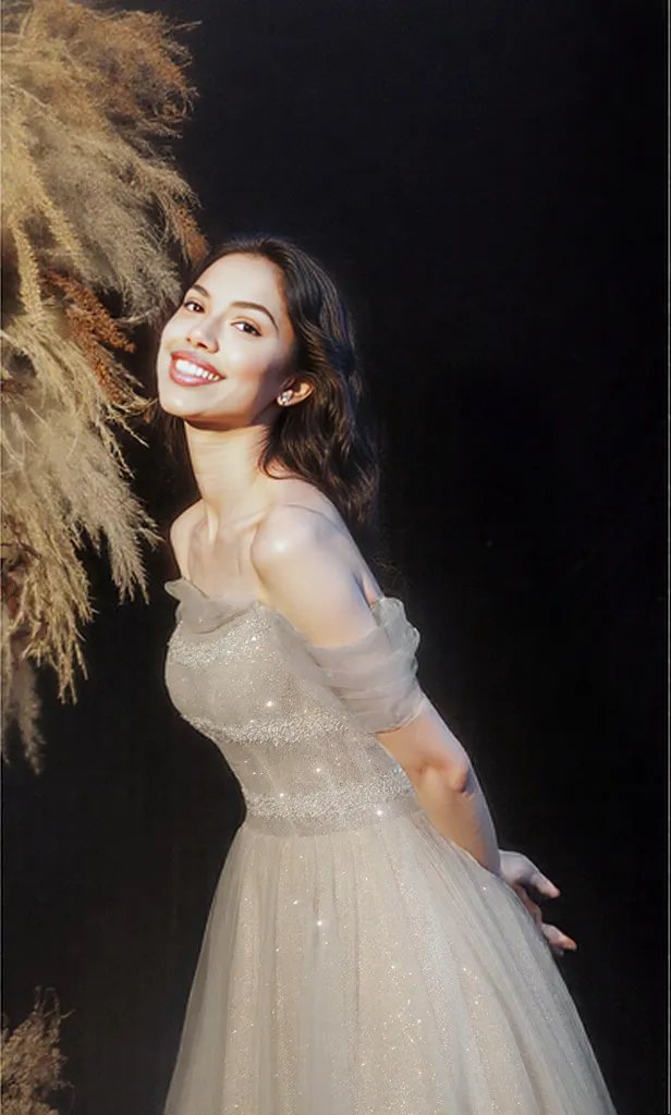 Soft champagne white gold grey evening Dress Skirt Slim Off Shoulder