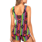 Baha Ranch Neon Aztec Tankini & Boy Shorts Swim Set Baha Ranch Western Wear