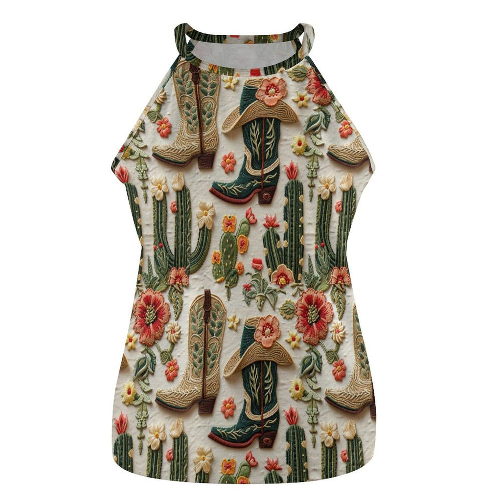 Baha Ranch Cactus Boots Tank Top Baha Ranch Western Wear