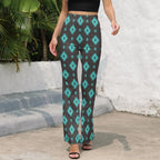 Baha Ranch Charcoal Turquoise Aztec Flare Pants Baha Ranch Western Wear