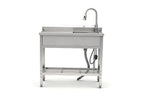 Stainless Steel Utility Sink, Freestanding Sink 2