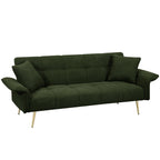 70.1 'futon sofa bed, convertible double sofa bed with folding armrests for living rooms and small Spaces