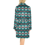 Teal Aztec Women's Western Bath Robe Baha Ranch Western Wear