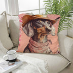 Danilo Painted Dachshund Pillow Case  Made in America Baha Ranch Western Wear