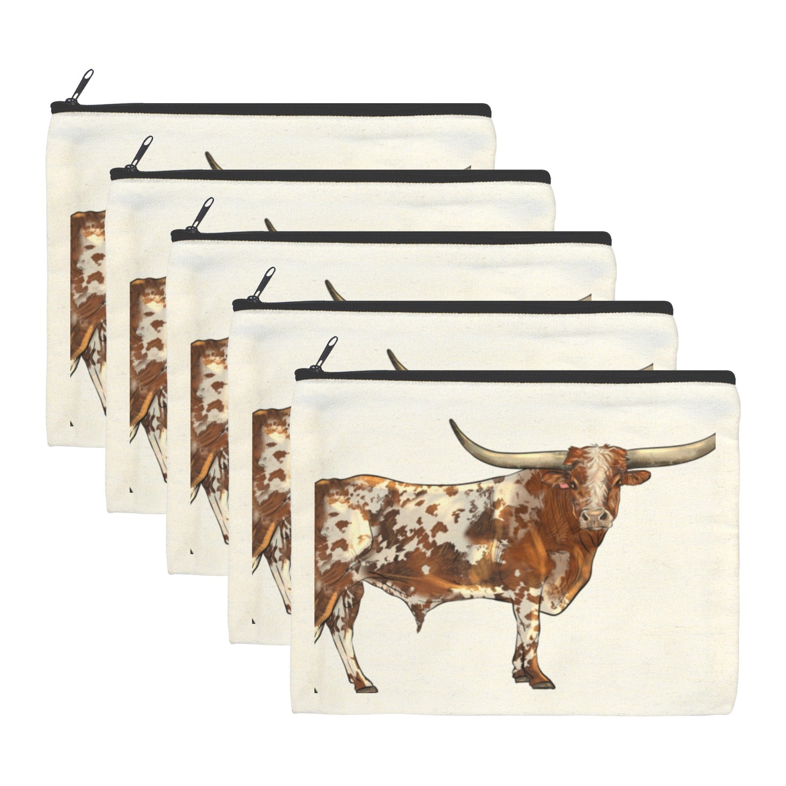 Longhorn Cosmetic Bag Pack of 5 Made in America Baha Ranch Western Wear