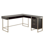 L-Shaped Desk, Black finish