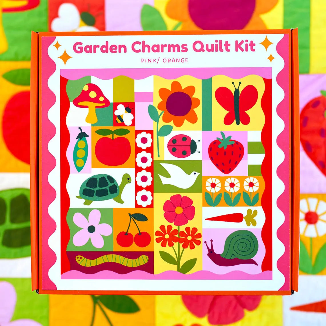 Garden Charms Quilt Kit - Pink/ Green With Love by Kristy