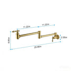Wall Mount Folding Kitchen Pot Filler Faucet