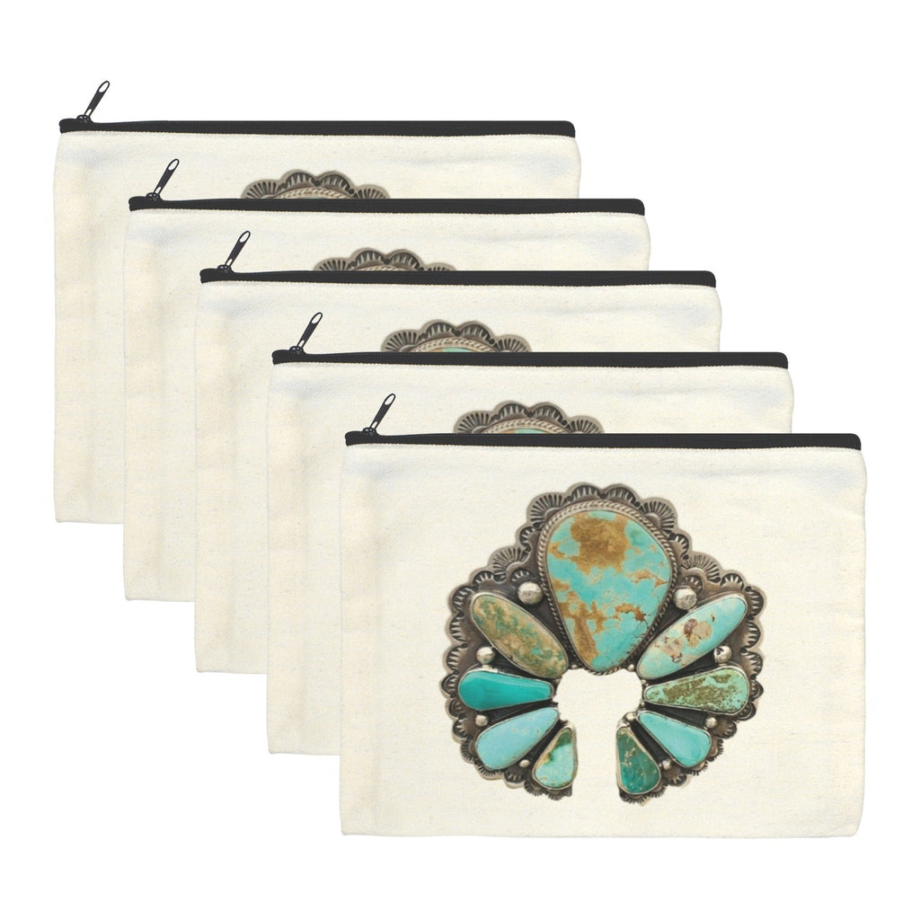 Baha Ranch Turquoise Naja Cosmetic Bag Pack of 5 Made in America Baha Ranch Western Wear