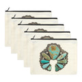 Baha Ranch Turquoise Naja Cosmetic Bag Pack of 5 Made in America Baha Ranch Western Wear