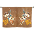 Rodeo Bullrider Window Curtains 28"x40" (2-Piece) Made in America Baha Ranch Western Wear