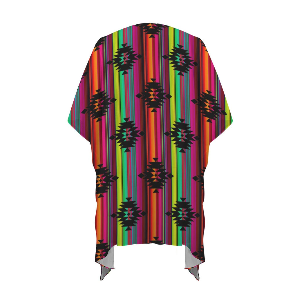 Baha Ranch Neon Aztec Duster Kimono Coverup Women's Long Cover Up Baha Ranch Western Wear