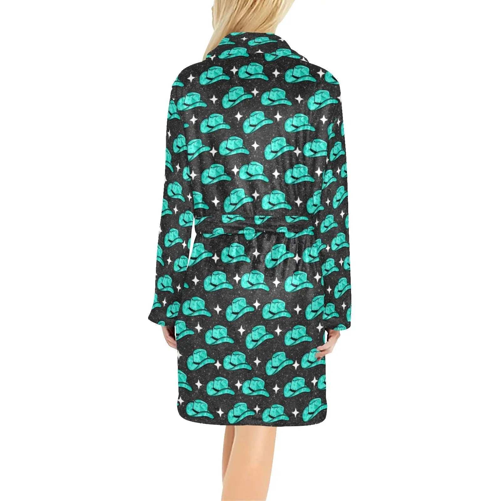 Turquoise Cowgirl Hat Women's Western Bath Robe Baha Ranch Western Wear