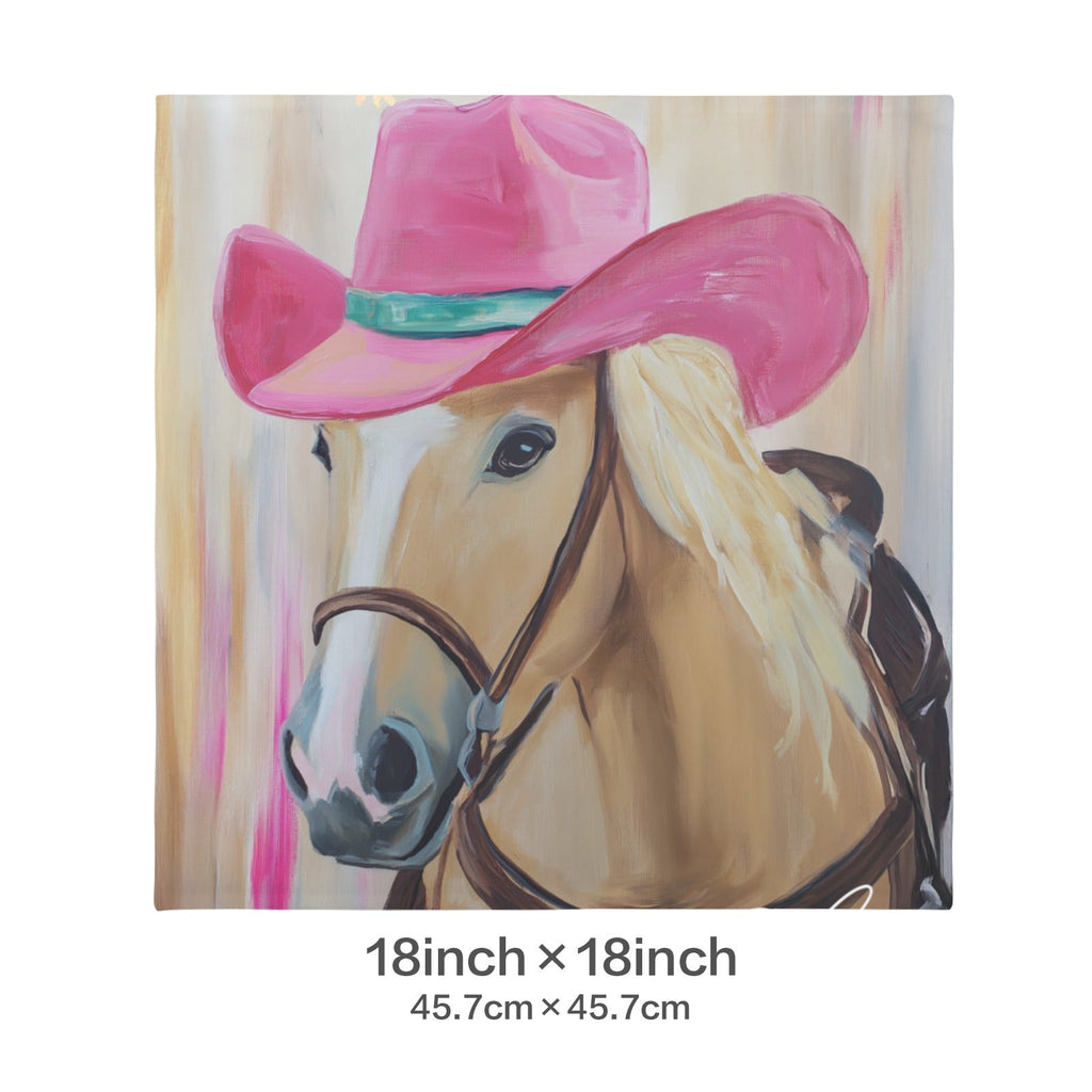 Baha Ranch Cowgirl Horse Velvety Soft Throw Pillow Case Made in America Baha Ranch Western Wear