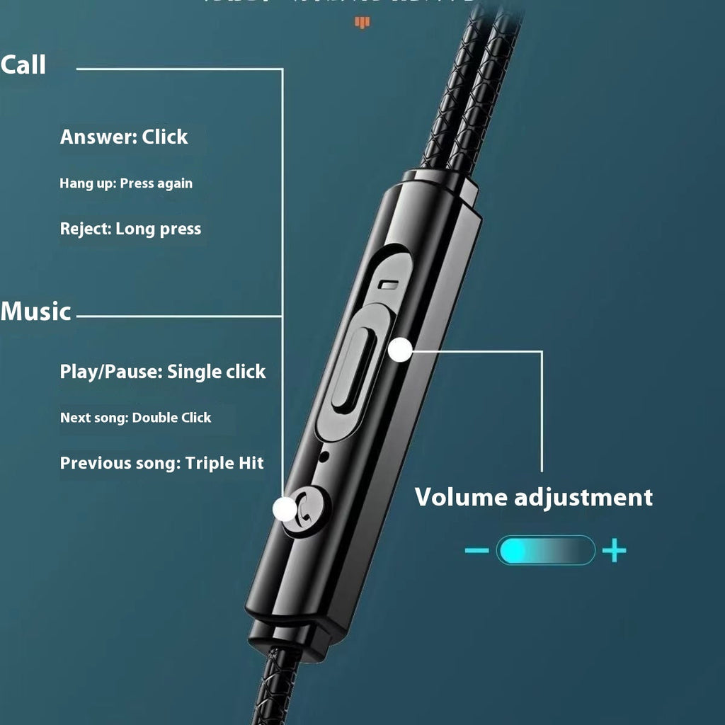 Double Moving Coil In-ear Headphones PlayerUnknown's Battlegrounds With Microphone