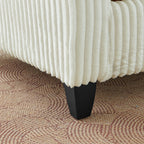 Lazy sofa chair, comfortable single-person sofa chair, with a backrest and soft seat cushion, having armrests on both sides, suitable for living room and bedroom - Beige