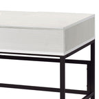 Natural and Black Writing Desk with USB Port