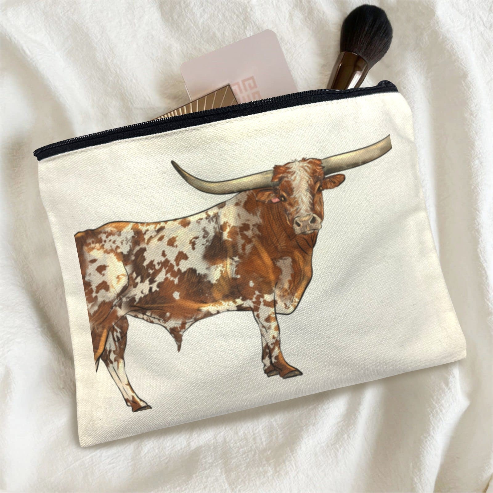 Longhorn Cosmetic Bag Pack of 5 Made in America Baha Ranch Western Wear