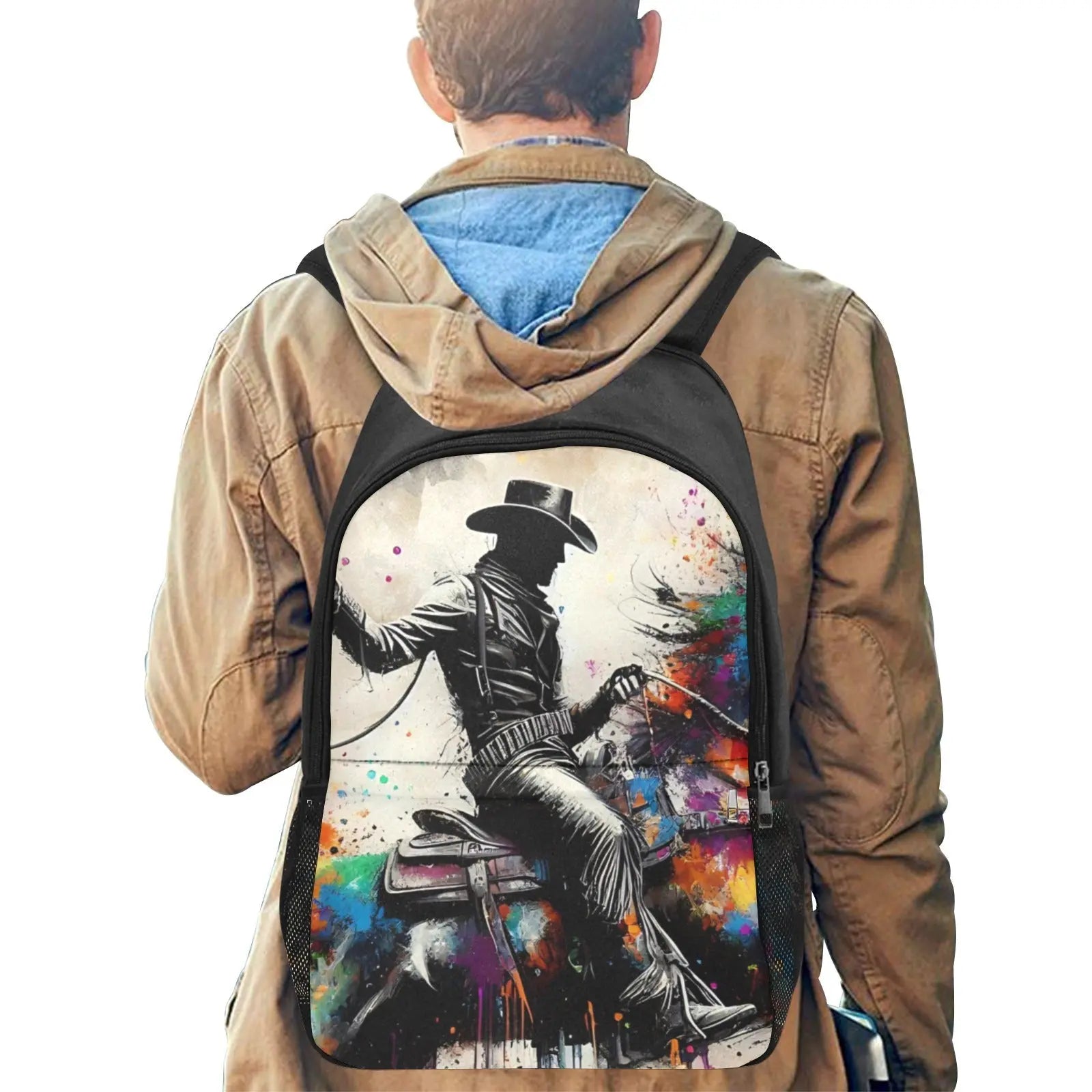 Watercolor Cowboy Backpack Baha Ranch Western Wear