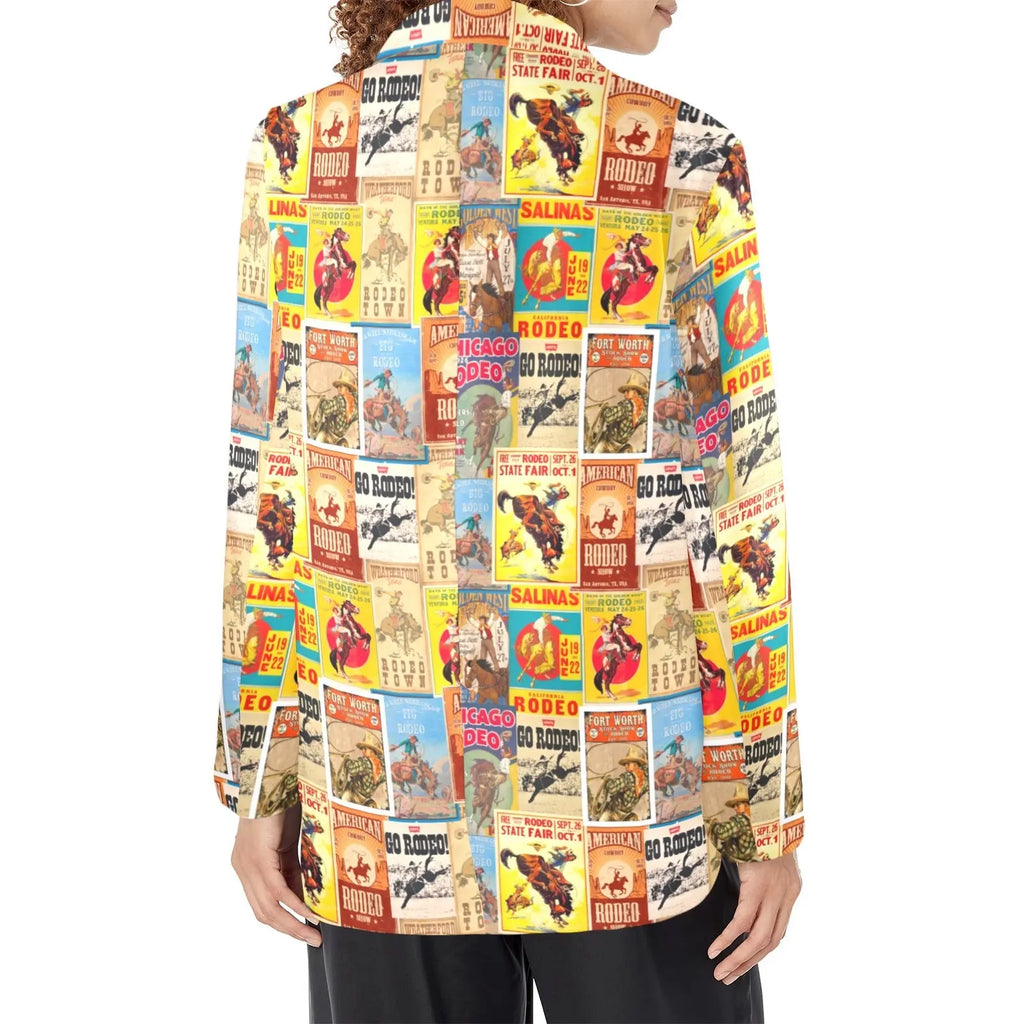 Baha Ranch Women's Vintage Rodeo Poster Blazer Baha Ranch Western Wear