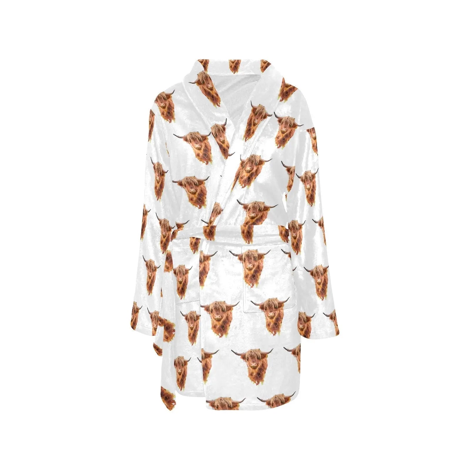Highland Cow Women's Western Bath Robe Baha Ranch Western Wear