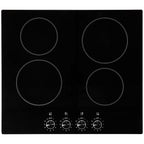 Built-in Electric Cooktop Radiant Ceramic Cooktop 4 Burners 23.2x20.5 inch