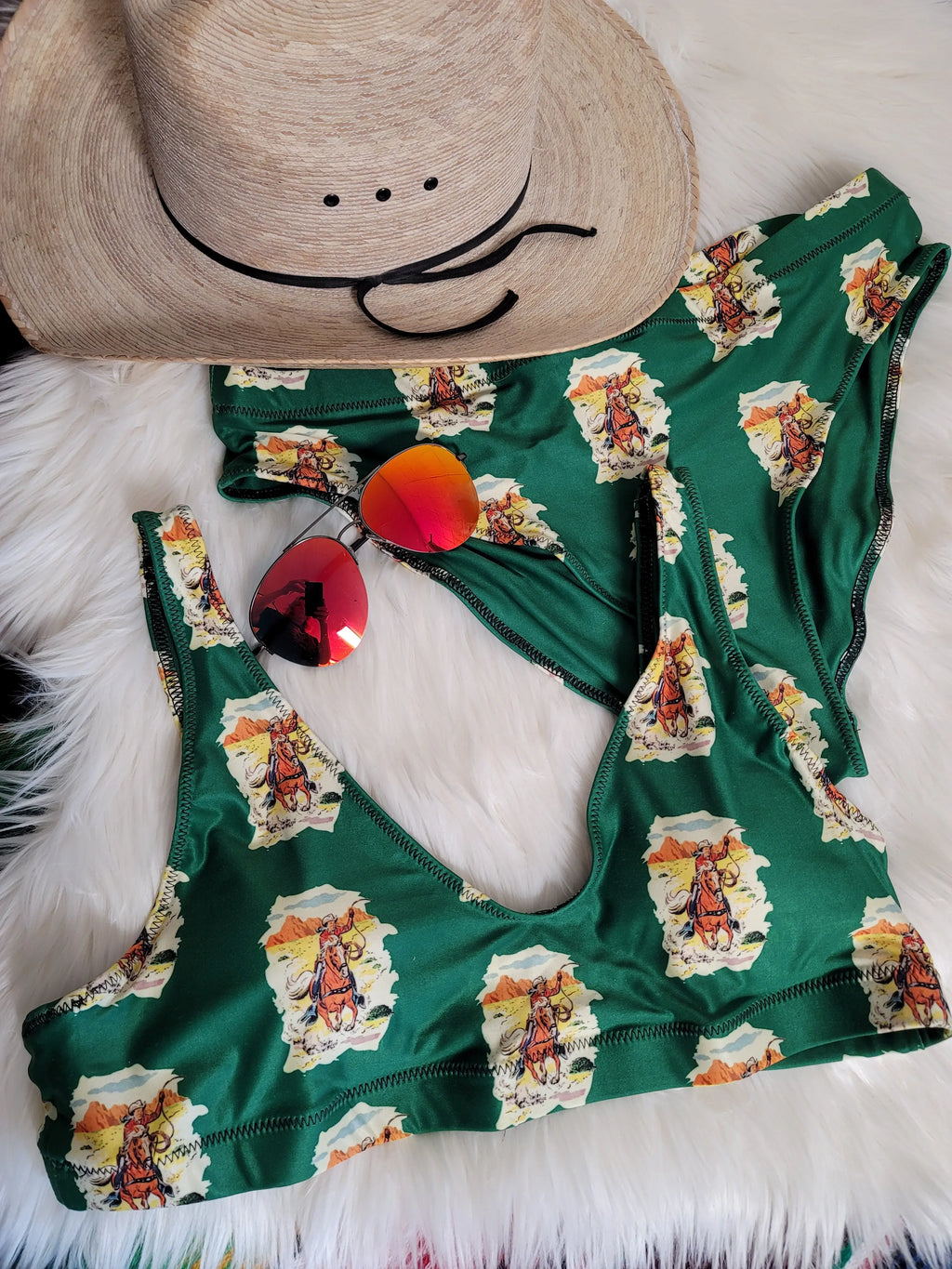 Yeehaw Ride 'Em Cowboy Bikini Baha Ranch Western Wear