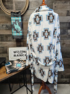Southwestern Cross Women's Western Bath Robe Baha Ranch Western Wear