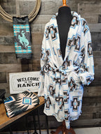 Southwestern Cross Women's Western Bath Robe Baha Ranch Western Wear
