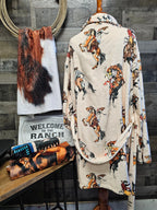 Vintage Cowgirl Women's Bath Robe Baha Ranch Western Wear