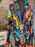 Crazy Cactus Lady Western Bath Robe Baha Ranch Western Wear