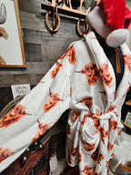 Highland Cow Women's Western Bath Robe Baha Ranch Western Wear